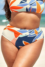 Charger l&#39;image dans la galerie, Bas de bikini grande taille ¨¤ taille haute imprim¨¦ tropical

