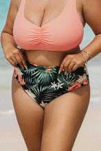 Charger l&#39;image dans la galerie, Bas de bikini grande taille fronc¨¦ imprim¨¦ floral
