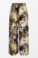 Charger l&#39;image dans la galerie, Pantalon ¨¤ taille ¨¦lastique et imprim¨¦ plantes tropicales
