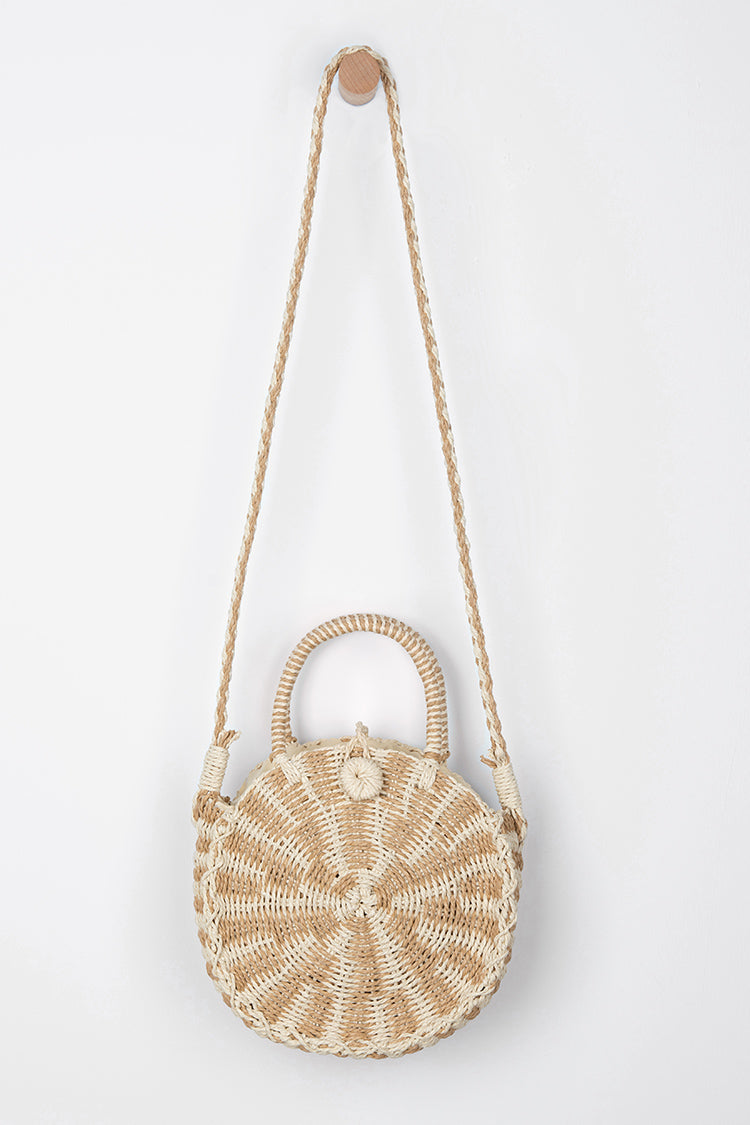 Sac bandouli¨¨re tress¨¦ jaune