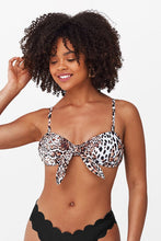Charger l&#39;image dans la galerie, Haut de bikini imprim¨¦ l¨¦opard avec n?ud
