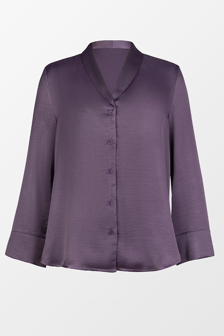 Top ¨¤ manches longues et ¨¤ col chemise