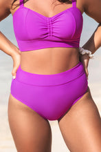 Charger l&#39;image dans la galerie, Bas de bikini taille haute couleur unie
