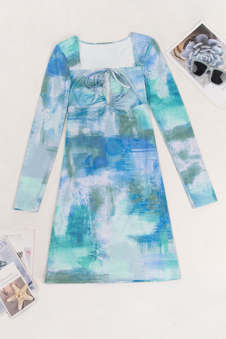Robe ¨¤ manches longues et ¨¤ Tie Dye