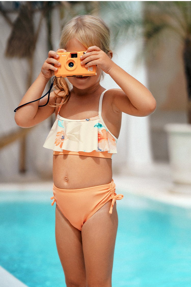 Bikini bandeau ¨¤ volants pour fille