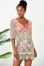 Charger l&#39;image dans la galerie, Cover up col en V blanc Boho 

