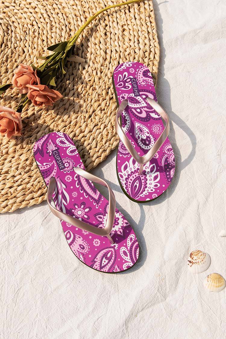 Tongs ¨¤ motif Paisley Flare