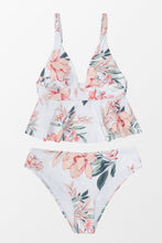 Charger l&#39;image dans la galerie, Tankini avec ourlet ¨¤ volants fleuri
