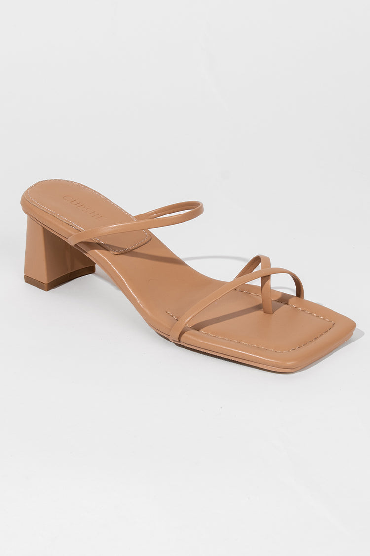 Sandales ¨¤ talons moyen et ¨¤ bout ouvert