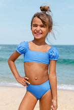 Charger l&#39;image dans la galerie, Bikini pour fille ¨¤ bordure merrow et manches bouffantes
