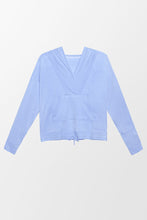 Charger l&#39;image dans la galerie, Sweat ¨¤ capuche bleu clair avec cordon de serrage ¨¤ manches longues

