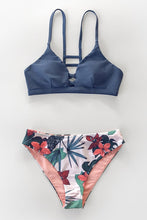 Charger l&#39;image dans la galerie, Bikini ¨¤ bretelles bleu marine et floral
