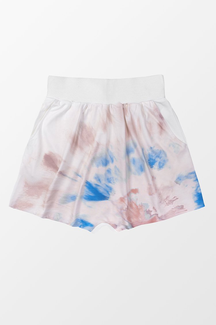 Short ¨¤ taille ¨¦lastique tie-dye