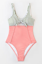 Charger l&#39;image dans la galerie, Maillot de bain une pi¨¨ce nou¨¦ p¨ºche ¨¤ rayures

