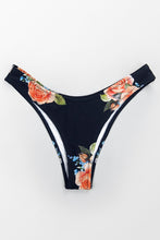 Charger l&#39;image dans la galerie, Bas de bikini taille basse imprim¨¦ floral bleu marine 
