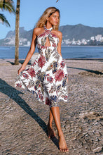 Charger l&#39;image dans la galerie, Robe dos nu imprim¨¦ tropical
