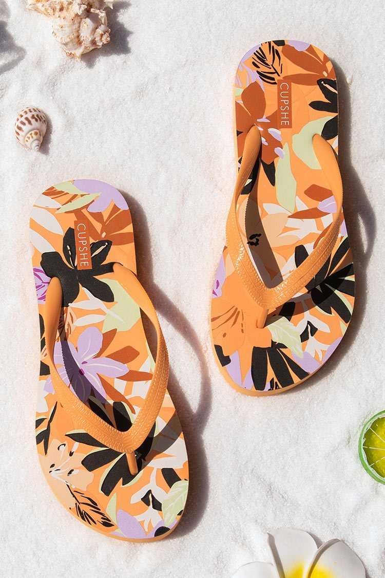 Tongs ¨¤ imprim¨¦ floral Wildberry
