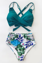 Charger l&#39;image dans la galerie, Bikini taille haute ¨¤ paumes tropicales
