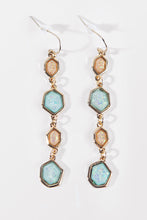 Charger l&#39;image dans la galerie, Boucles d&#39;oreilles g¨¦om¨¦triques azur
