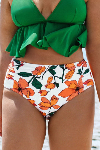 Bas de bikini grande taille ¨¤ taille haute et imprim¨¦ floral 