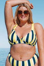 Charger l&#39;image dans la galerie, Haut de bikini grande taille ¨¤ rayures

