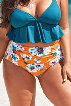 Charger l&#39;image dans la galerie, Bas de bikini grande taille ¨¤ taille haute et ¨¤ fleurs
