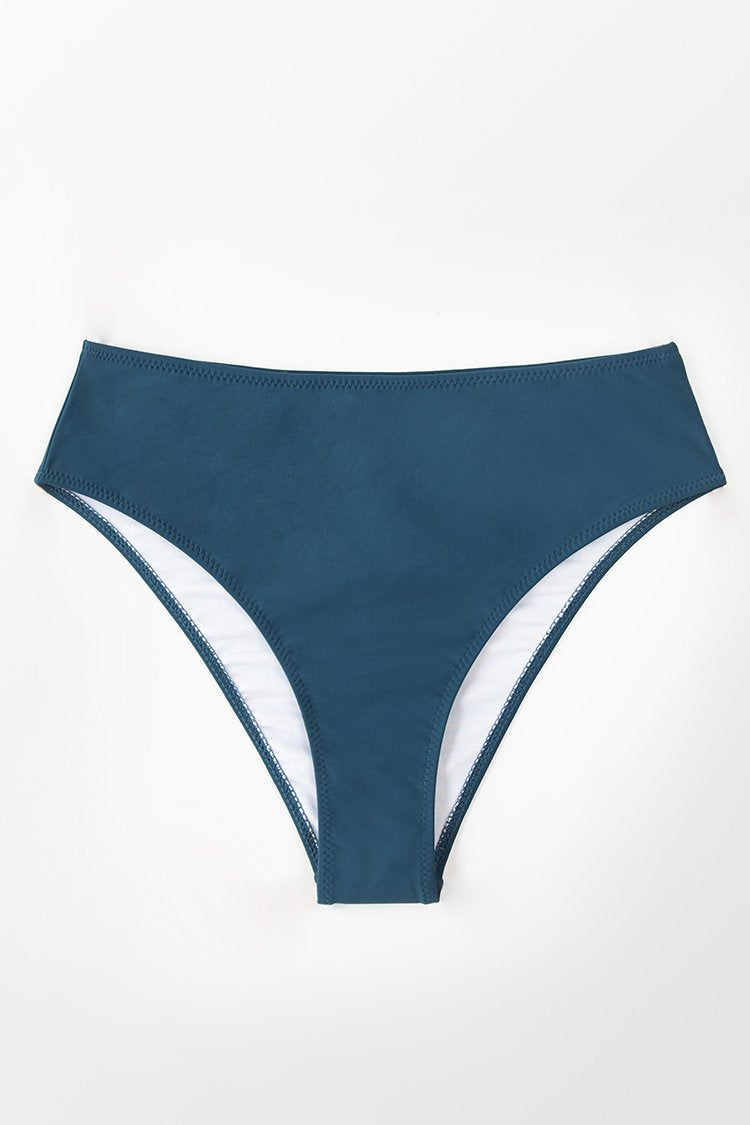 Bas de bikini ¨¤ taille moyenne sarcelle 