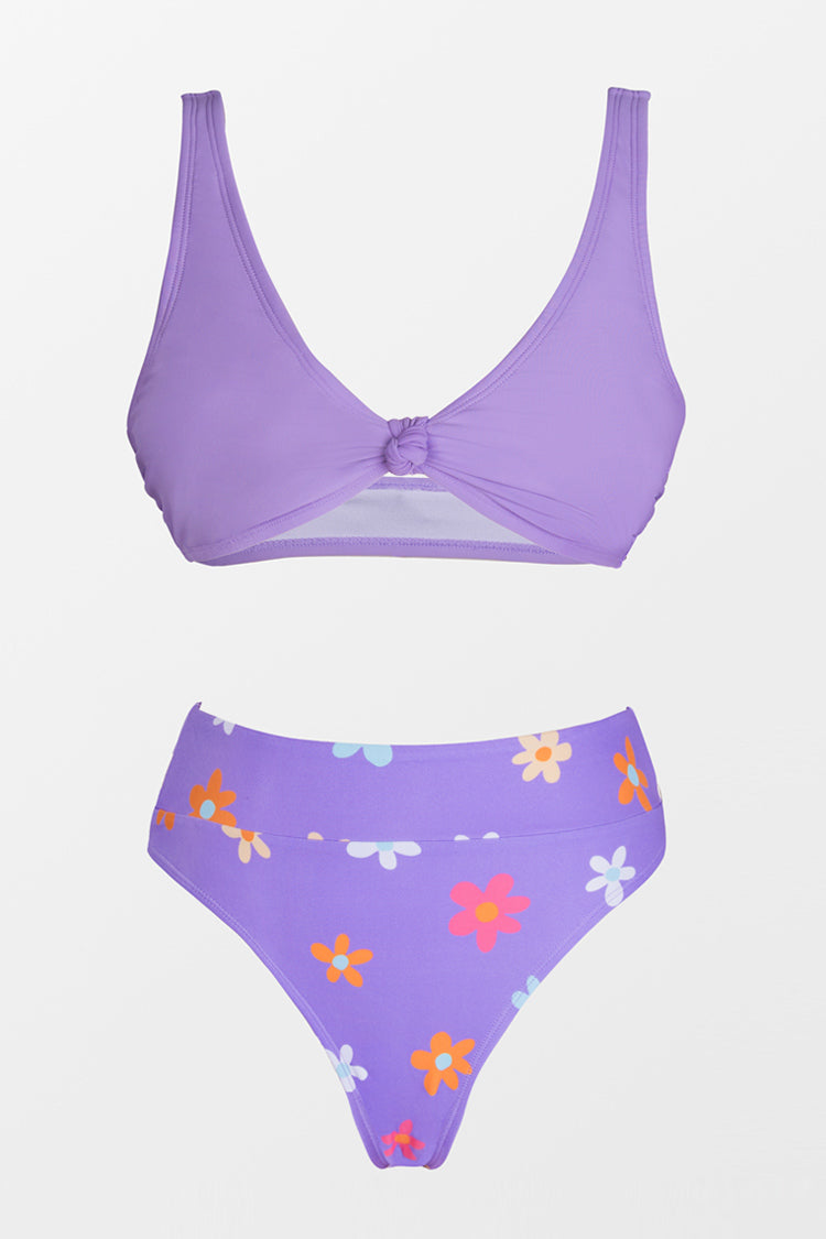 Bikini bralette avec n?ud taille haute et effront¨¦