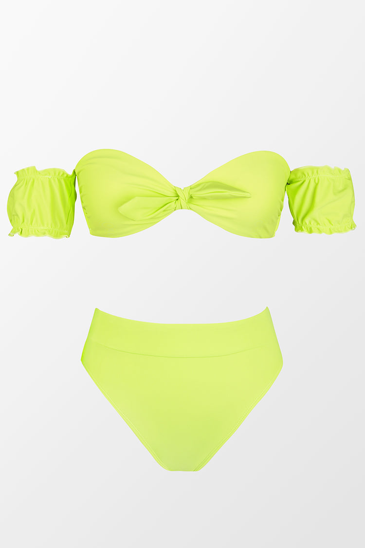 Bikini bandeau ¨¤ manches courtes