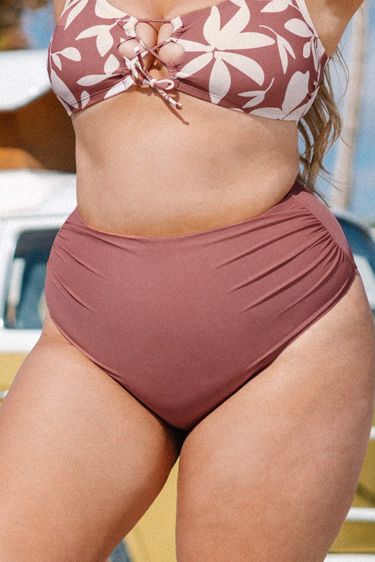Bas de bikini grande taille fronc¨¦
