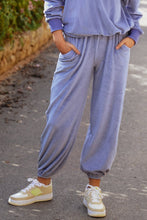 Charger l&#39;image dans la galerie, Pantalon de surv¨ºtement violet ¨¤ taille ¨¦lastique
