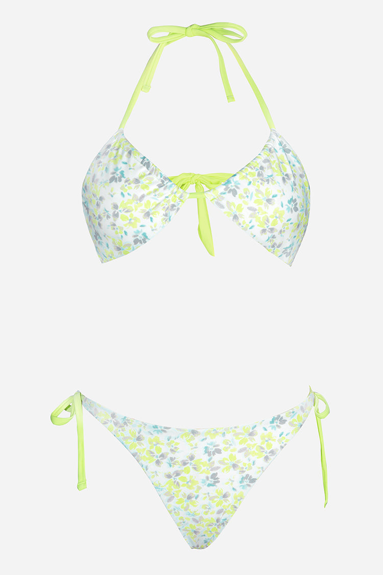 Bikini fleuri r¨¦versible bandeau et hipster extra effront¨¦