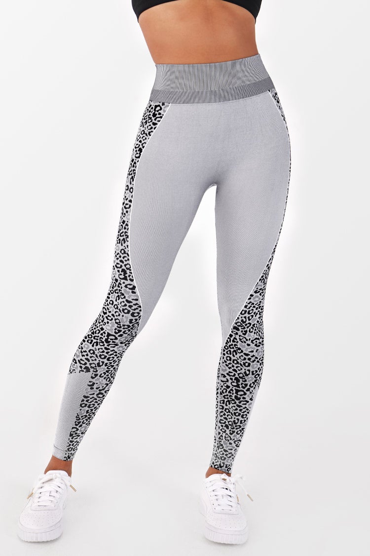 Legging l¨¦opard taille haute ¨¦lastique