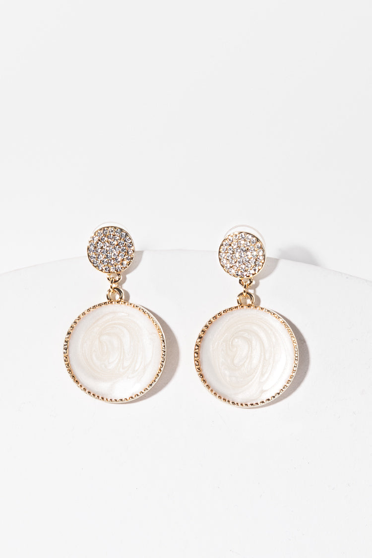 Clous d'oreilles g¨¦om¨¦triques minimalistes en marbre