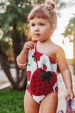 Charger l&#39;image dans la galerie, Maillot de bain une pi¨¨ce ¨¤ imprim¨¦ fraises pour filles 
