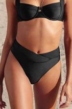 Charger l&#39;image dans la galerie, Bas de bikini sexy taille haute noir
