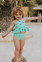 Charger l&#39;image dans la galerie, Tankini ¨¤ volants imprim¨¦ fraise pour filles
