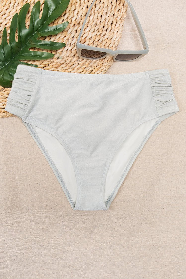 Bas de bikini fronc¨¦ grande taille