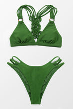 Charger l&#39;image dans la galerie, Bikini dos tress¨¦ vert 
