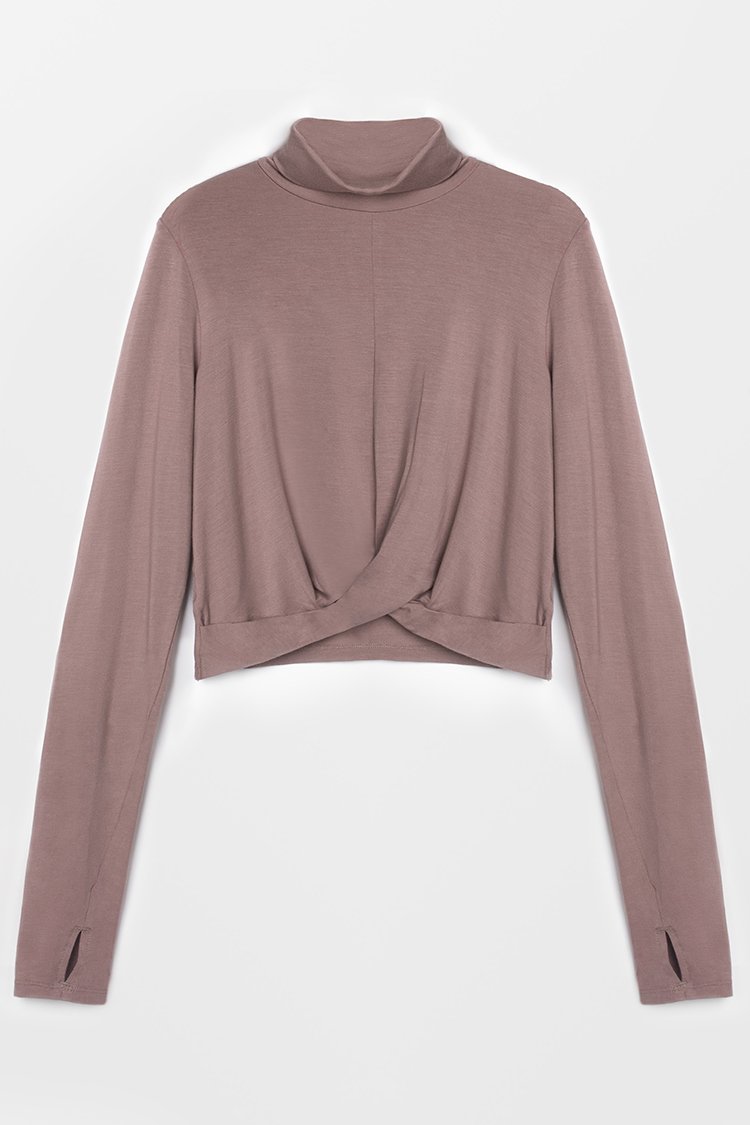 Sweat ¨¤ col montant torsad¨¦