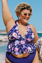 Charger l&#39;image dans la galerie, Haut de tankini grande taille dos nu ¨¤ fleurs
