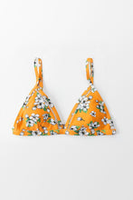 Charger l&#39;image dans la galerie, Haut de bikini triangle imprim¨¦ floral jaune 

