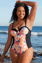 Charger l&#39;image dans la galerie, Maillot de bain une pi¨¨ce grande taille imprim¨¦ floral
