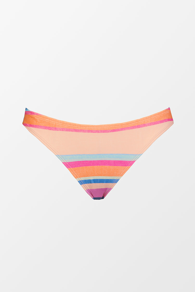 Bas de bikini ¨¤ rayures taille basse