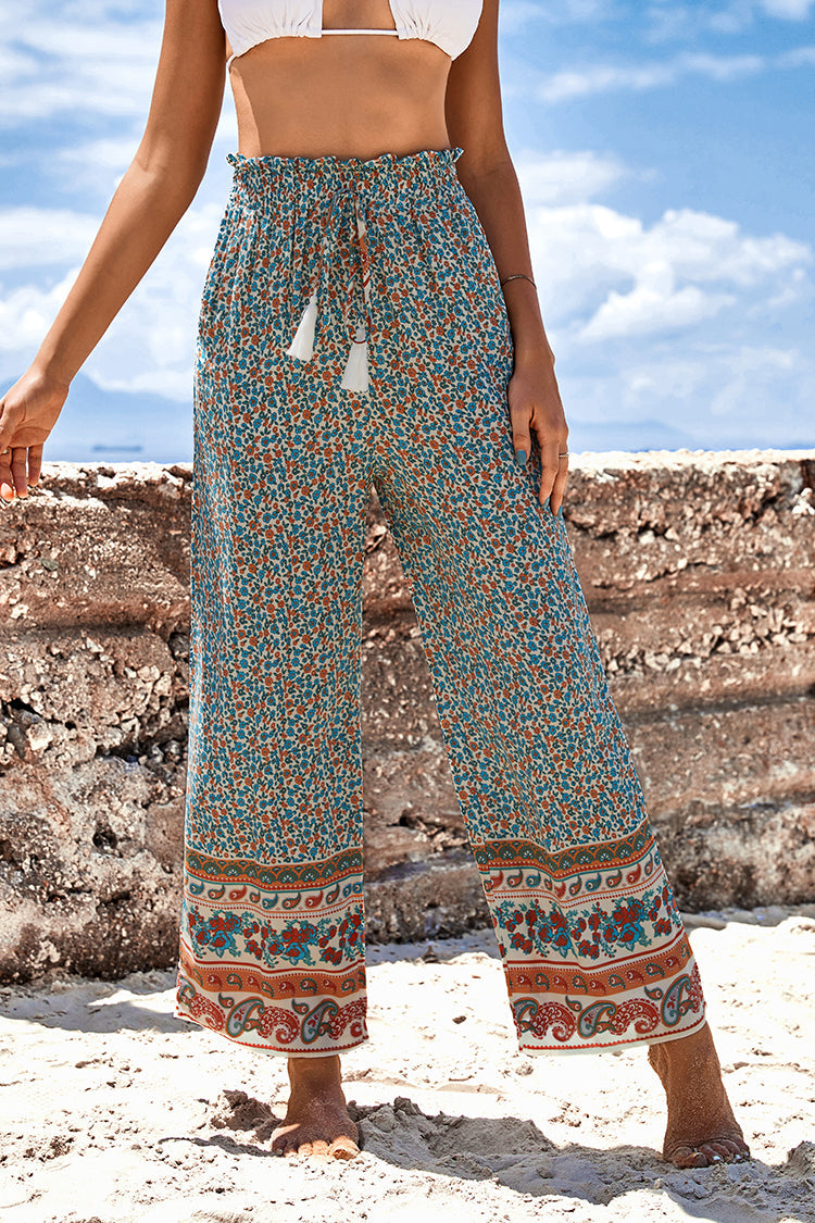 Pantalon ¨¤ smocks et nouer boho