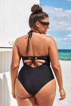 Charger l&#39;image dans la galerie, Maillot de bain grande taille noir ¨¤ d¨¦coupes
