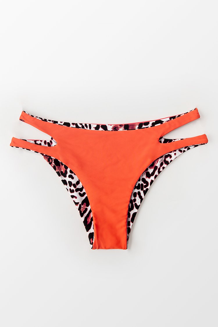 Bas de bikini r¨¦versible imprim¨¦ l¨¦opard