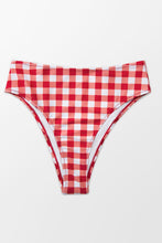 Charger l&#39;image dans la galerie, Bas de bikini taille haute vichy rouge
