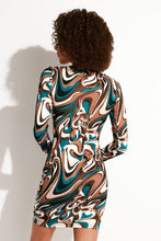 Charger l&#39;image dans la galerie, Robe moulante courte ¨¤ taille ¨¦lastique et ¨¤ col en V
