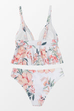 Charger l&#39;image dans la galerie, Tankini avec ourlet ¨¤ volants fleuri
